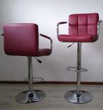 Sens Design - Retro Barkruk Emma-Beau - Bordeaux rood, Huis en Inrichting, Barkrukken, Ophalen, 60 tot 90 cm, Zo goed als nieuw
