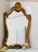 Italiaans design gouden gevormde spiegel, Verzenden, Overige vormen, Minder dan 50 cm, Minder dan 100 cm