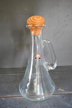 Vintage Ingrid Glas karaf waterkan met houten stop, Antiek en Kunst, Antiek | Glas en Kristal, Verzenden