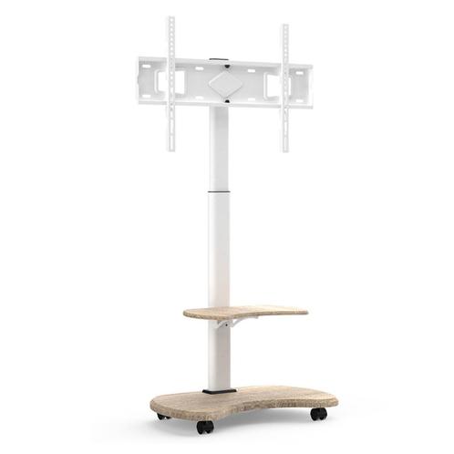 TV standaard Stellar wit eiken, Audio, Tv en Foto, Televisiebeugels, Nieuw, Ophalen