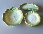 Prachtig mooi zgan groen salade servies, koolblad/sla vorm, Keramiek, Ophalen of Verzenden, Overige stijlen, Schaal of Schalen