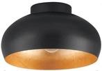 EGLO plafondlamp Mogano zwart goud 40cm E27, Ophalen of Verzenden, Zo goed als nieuw, Metaal