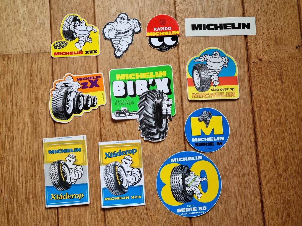 11x Sticker Michelin, Verzamelen, Ophalen of Verzenden, Zo goed als nieuw, Merk