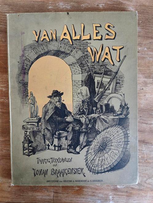 Van alles wat {1896}
20 teekeningen van Johan Braakensiek 
T, Antiek en Kunst, Kunst | Tekeningen en Foto's, Ophalen of Verzenden