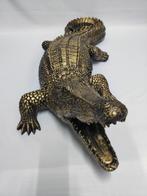 Krokodil 100cm brons gekleurd. Alligator wild life, Verzamelen, Ophalen of Verzenden, Nieuw, Dier