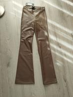 Leather look flared broek, Bruin, Ophalen of Verzenden, Maat 34 (XS) of kleiner, Lang