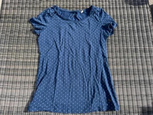 Leuk blauw Esprit t-shirt met witte stippen in maat L, Kleding | Dames, T-shirts, Gedragen, Maat 42/44 (L), Blauw, Korte mouw