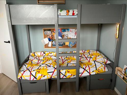 Stapelbed/zitje/bureau, Kinderen en Baby's, Kinderkamer | Stapelbedden en Hoogslapers, Gebruikt, Stapelbed, Ophalen
