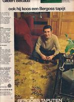 retro reclame 1969 Bergoss tapijten Oss Gilbert Bécaud, Overige typen, Ophalen of Verzenden