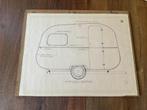 Vintage jaren 60/70 caravan ontwerptekeningen NL ontwerper, Ophalen of Verzenden, Overige typen