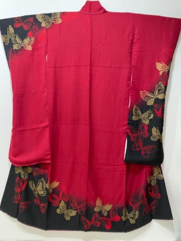 Japanse kimono natuurlijke zijde authentiek handwerk vintage, Antiek en Kunst, Antiek | Kleding en Accessoires, Verzenden