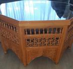 Tafel met glasplaat, Huis en Inrichting, Ophalen of Verzenden, Rechthoekig, 50 tot 100 cm, Minder dan 50 cm