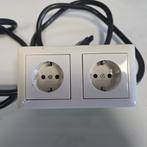 GIRA Stopcontact 2 voudig met wieland snoer MALE EN FEMALE, Niet ingevuld, Gebruikt, Niet ingevuld, Niet ingevuld