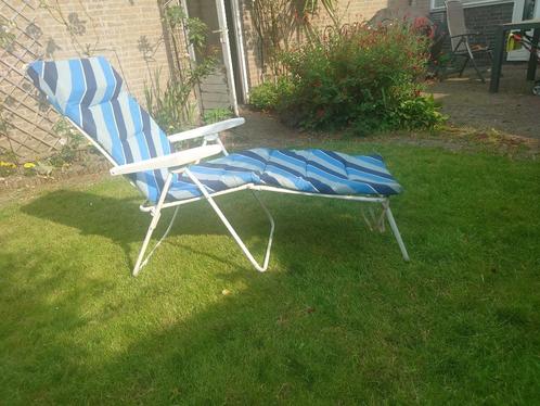 lichtgewicht inklapbare ligstoel, strandstoel, Tuin en Terras, Ligbedden, Gebruikt, Metaal, Inklapbaar, Verstelbaar, Ophalen