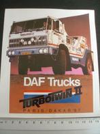 sticker Daf Trucks turbotwin II paris dakar 1987 parijs, Verzenden, Zo goed als nieuw, Auto of Motor