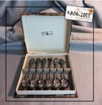 H.Hooijkaas Plated90 lepeltjes in origineel doosje, Ophalen of Verzenden