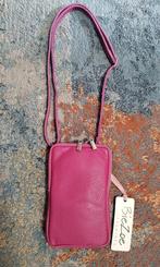 BieZoe leer dames tas - telefoontas fuchsia gratis verzenden, Sieraden, Tassen en Uiterlijk, Tassen | Damestassen, Verzenden, Zo goed als nieuw