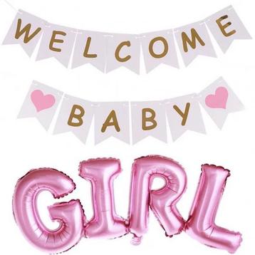 Decoratie set Welcome Baby Girl beschikbaar voor biedingen