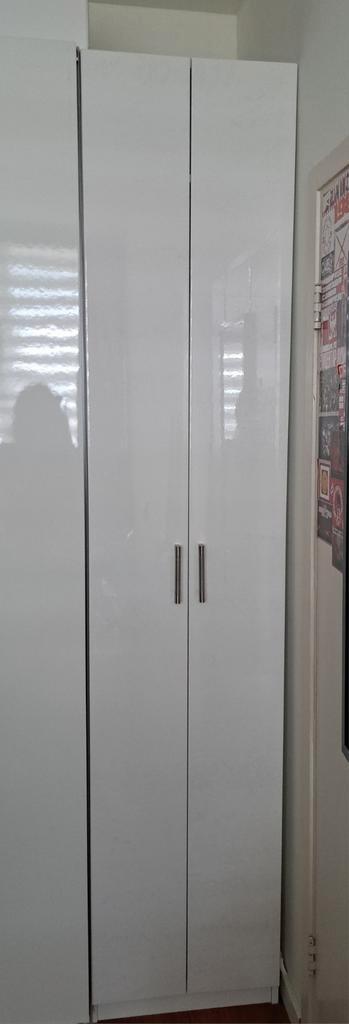IKEA PAX wardrobe with glossy white doors - great condition