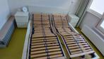 Malm bed 160x200 incl 2 elektrisch verstelbare lattenbodems, Ophalen, Gebruikt, Wit, Tweepersoons