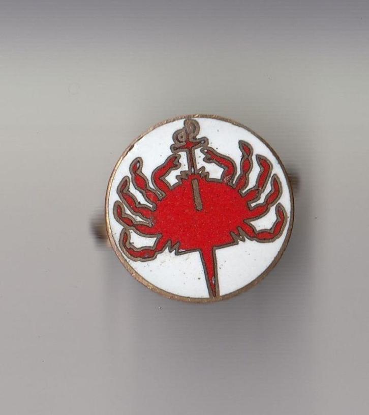 KWF Kankerbestrijding emaille broche, Verzamelen, Speldjes, Pins en Buttons, Gebruikt, Speldje of Pin, Overige onderwerpen, Ophalen of Verzenden