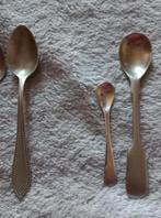 Antieke mosterd en zout Lepeltjes  verzilverd & Alpaca vanaf, Ophalen of Verzenden