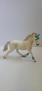 Schleich springpaard met blauwe accessoires, Ophalen of Verzenden, Zo goed als nieuw, Jongen of Meisje
