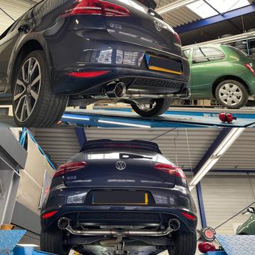 Golf 6 / 7 /7.5 / 8 /  gti rvs uitlaat. Montage mogelijk!  beschikbaar voor biedingen