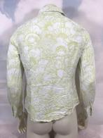 Joop! Geel wit gebloemd overhemd blouse maat 44 (3C7), Tweedehands verkoop, Tweedehands verkoop, Geel, Ophalen of Verzenden