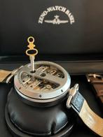 UNIEKE ZENO WATCH Limited Edition  ( ZEER BIJZONDER ! ), Leer, Staal, Polshorloge, Zo goed als nieuw