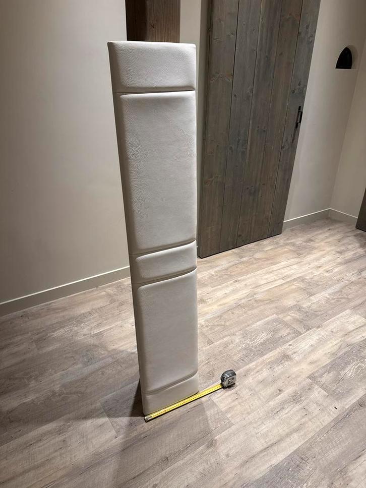 Achterwand Bed/Rugleuning Bankje - Vegan Leer Wit, Huis en Inrichting, Slaapkamer | Bedden, Nieuw, Tweepersoons, Overige maten