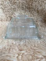 Vintage glazen botervloot Leerdam, Ophalen of Verzenden