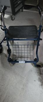 Gebruikte rollator te koop - Blauw, opvouwbaar, met zitje, Diversen, Ophalen, Opvouwbaar