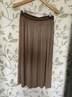 Nieuw: Poools taupe met creme plisse rok small 36, Beige, Nieuw, Ophalen of Verzenden, Knielengte