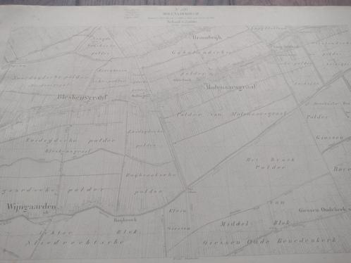 526 Molenaarsgraaf Brandwijk Bleskensgraaf Plattegrond 1927, Antiek en Kunst, Kunst | Litho's en Zeefdrukken, Ophalen of Verzenden