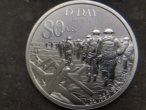 2024 Alderney - D-day 80th anniversary - 1 oz silver, Postzegels en Munten, Edelmetalen en Baren, Zilver, Ophalen of Verzenden
