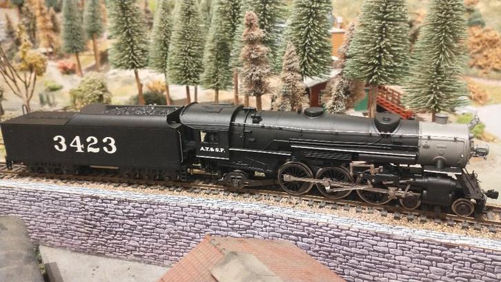 Rivarossi H0 1283 Santa Fe Stoomlocomotief USA heavy pacific, Hobby en Vrije tijd, Modeltreinen | H0, Zo goed als nieuw, Locomotief