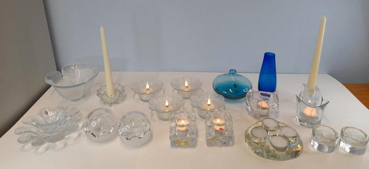 Partij 2 design kristal & glas - iittala holmegaard etc, Antiek en Kunst, Kunst | Designobjecten, Ophalen of Verzenden