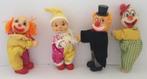 4x Vintage pipo / clown knijppoppetjes, Verzamelen, Poppetjes en Figuurtjes, Gebruikt, Ophalen of Verzenden