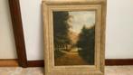 Mooi oud vintage onbeschadigd boslaan schilderij 52x42 cm, Ophalen