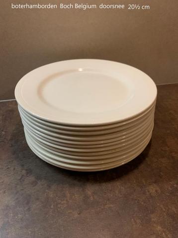 vintage boterhamborden ontbijtborden, lunchbord Boch Belgium beschikbaar voor biedingen