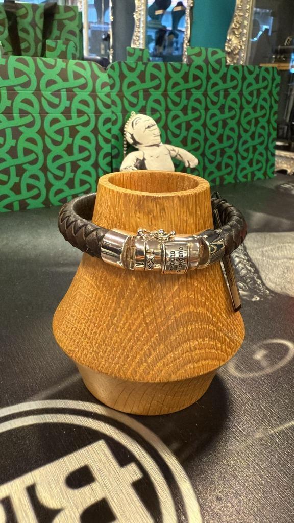 BUDDHA TO BUDDHA ARMBAND TYPE 544MIX BEN LEATHER € 239,00, Sieraden, Tassen en Uiterlijk, Armbanden, Nieuw, Zilver, Zilver, Ophalen of Verzenden