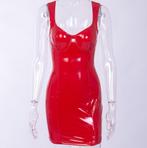 Rode leren jurk wetlook jurkje leer korte mini dames vrouwen, Kleding | Dames, Verzenden, Nieuw, Rood, Boven de knie
