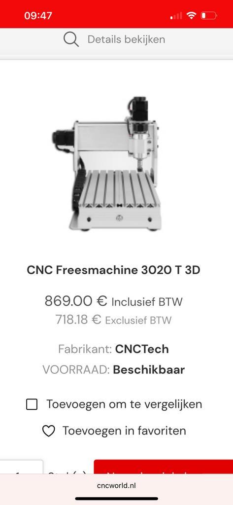 Cnc freesmachine 3020 t 3d, Doe-het-zelf en Verbouw, Gereedschap | Freesmachines, Nieuw, Elektrisch, Overige soorten, Ophalen