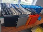 100 ordners. Blauw, geel en grijs, Ophalen, Gebruikt