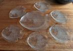 Vintage hors d’oeuvres servies – Arcoroc France – 7-delig, Ophalen of Verzenden, Nieuw, Rond, Glas