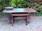 Houten Bureau, Ophalen of Verzenden, Met wielen, Gebruikt, Bureau