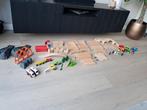 Houten treinbaan set – veel rails, bruggen en wissels, Kinderen en Baby's, Speelgoed | Houten speelgoed, Ophalen, Gebruikt