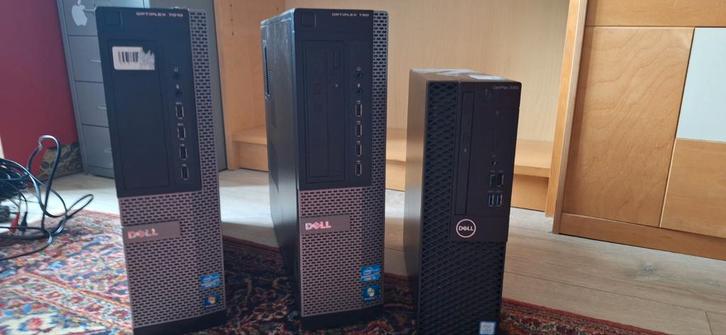 3x Dell Optiplex PC's in één koop!, Computers en Software, Desktop Pc's, Gebruikt, Onbekend, HDD, SSD, 8 GB, Met videokaart, Ophalen