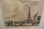 Twee 19e eeuwse Gravures Gesigneerd N.Schoute A’dam, Ophalen of Verzenden